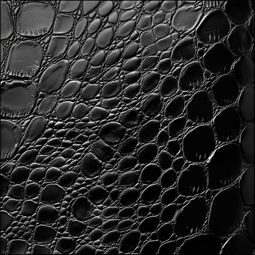 Create a high-resolution square image of black snake skin, specifically designed for use as a pattern in the fashion world. Ensure detailed capture of scale textures and maintain visual coherence throughout the design. The image should be large enough to be used as a repeating pattern on clothing and accessories