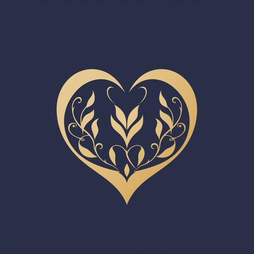 Create a logo for a versatile ceremonies speaker, wedding officiant, and former funeral director. Described as spontaneous, down-to-earth, warm, honest, and humorous, Develop a logo that encapsulates her warmth, authenticity, and dedication to celebrating life's milestones, heart shape, blue colour