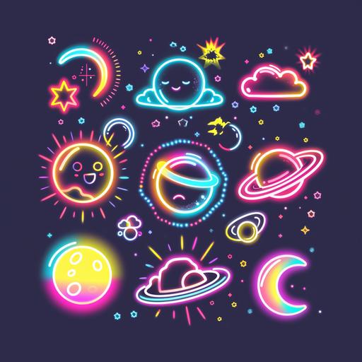 Create an image featuring a variety of objects, each encircled by a glowing line in a different color. The objects should include a mix of natural and man-made elements. The glowing lines around each object should be in distinct and vibrant colors, making each object stand out distinctly against a neutral background. The composition should be visually striking, with the colorful glowing outlines adding a dynamic and engaging aspect to the sceneCreate an image featuring a variety of objects, each encircled by a glowing line in a different color. The objects should include a mix of natural and man-made elements. The glowing lines around each object should be in distinct and vibrant colors, making each object stand out distinctly against a neutral background. The composition should be visually striking, with the colorful glowing outlines adding a dynamic and engaging aspect to the sceneset of weather emoji stickers, 🌈 🌞 🌨️ ☁️, Lo-fi style, kawaii illustration, vaporwave, sparklecore, quirky characters, vibrant holographic gradient, iridescent highlights, flat vector, minimalist, ✨❤️💎, wireframe hologram, white background --v 6.0