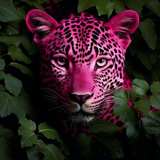 Create an ultra realistic pink leopard print 