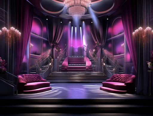 beauty pagent stage, photorealistic --ar 4:3