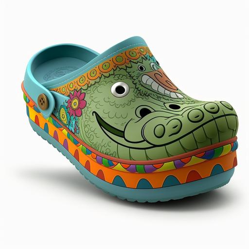 Crocs Clog Shoe color funny png designs, cartoon style