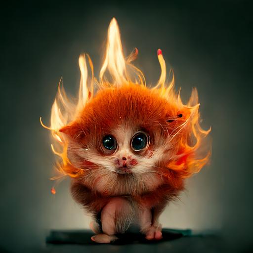 the cutest thing in the world on fire