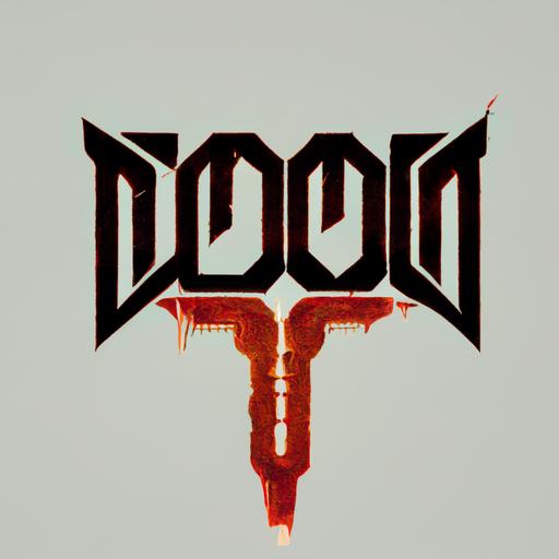 DOOM videogame logo, but in style of TOOL band art
