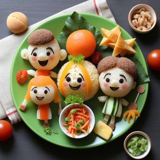 Cute kids saccorl meal, foodball,menu