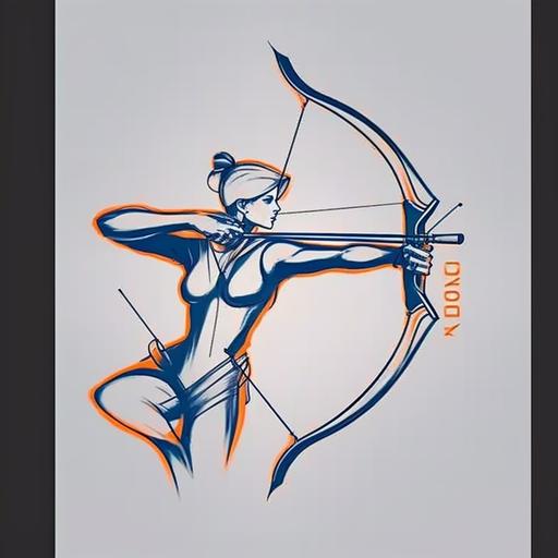 logo archery shooting club blue orange