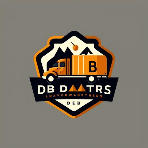 DB logo for movers company badge ,flat,clean,vector --v 4