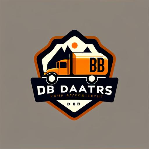 DB logo for movers company badge ,flat,clean,vector --v 4