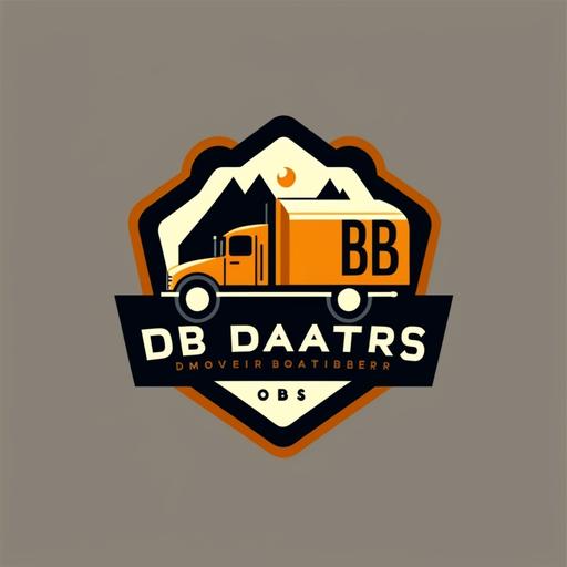 DB logo for movers company badge ,flat,clean,vector --v 4