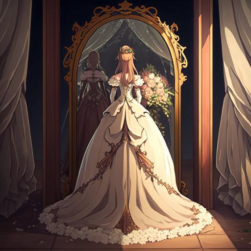 rose gold wedding dress