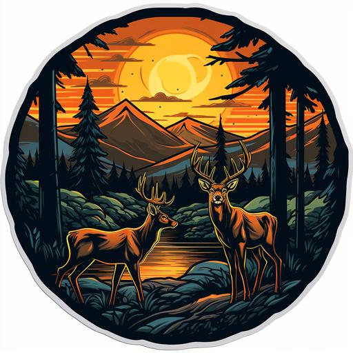 Deer camp sticker