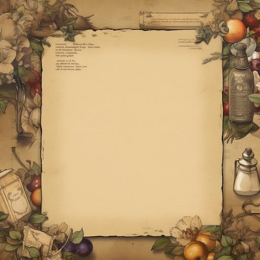 Delicate menu background image for menu making, brown paper, detailed, exquisite，by wlop and studio ghibli，8K