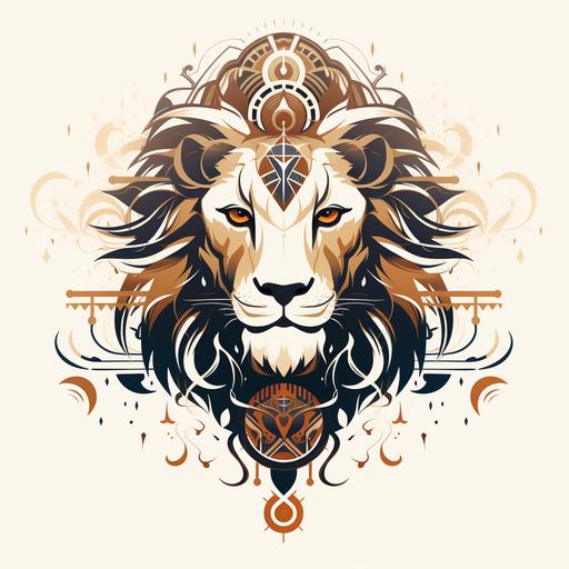 Design Concept: This tattoo design combines elements of American traditional and tribal totem, aiming to express the spirit of resilience, decisiveness, and cultural heritage. The centerpiece of the design features a majestic male lion surrounded by tribal-inspired geometric patterns and symbols. Design Details: 1. Lion: A commanding male lion with bold black outlines in the American traditional style. The lion’s mane is designed with tribal totem elements, symbolizing strength and unwavering qualities. 2. Tribal Patterns: Surrounding the lion, intricate geometric patterns and totem symbols inspired by tribal art represent the individual’s cultural heritage and beliefs. 3. Scroll: Below the lion, a tribal-style scroll bears the words “Resilient” and “Fearless” in traditional tribal font, emphasizing the spirit of determination and courage. 4. Roses and Thorns: At the lion’s feet, traditional tribal-style roses and thorns symbolize the beauty and challenges of life, portraying the brave approach to difficulties. The overall design primarily uses black and white, but vibrant colors such as red, yellow, and green are incorporated in the lion’s mane, scroll, and tribal patterns to highlight key elements and details.