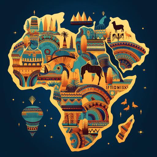 Design a map of Africa with the outline of Burkina Faso highlighted in a vibrant color. Surround the map with traditional African patterns or motifs to give it an authentic and cultural touch.