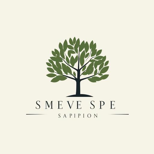 Design a simple yet captivating logo for a rental property. The logo incorporates elements inspired by lush green setting with plane trees right next to the Baltimore Inner Harbor in a minimalist style. The typography Sweet Sage Rentals is integrated within the design, The color palette is minimalistic, using contrasting colors such as black and white or dark blue and silver, adding a touch of sophistication, The overall style of the logo is minimalist and clean, capturing the essence of professional logo with simplicity and elegance.