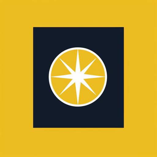 Design based on this picture  a simplistic logo that has only yellow in it. The logo should be similar to an active reactive power diagram.