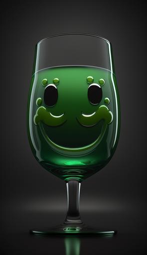 st patrick day, happy glass emoji,Dark, amoled, 264k render HD --ar 9:16 --q 5