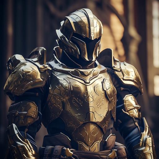 Destiny Titan, Medieval inspired armor, crusader helmet, heavy armor, super soldier, 8k, hd, stylised