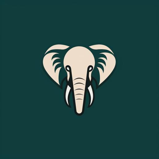 vector elephant logo, minimalistic, simple, bold, unique --q 2
