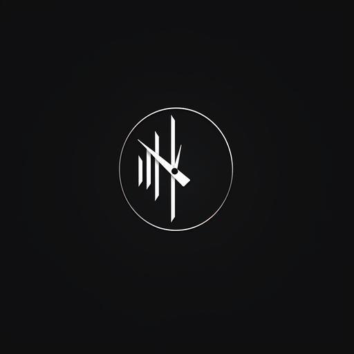 Digital modern clock minimalist logo