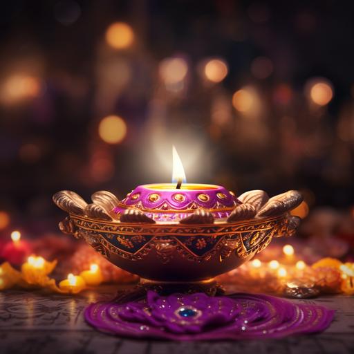 Diwali festival with lamp, photo realistic