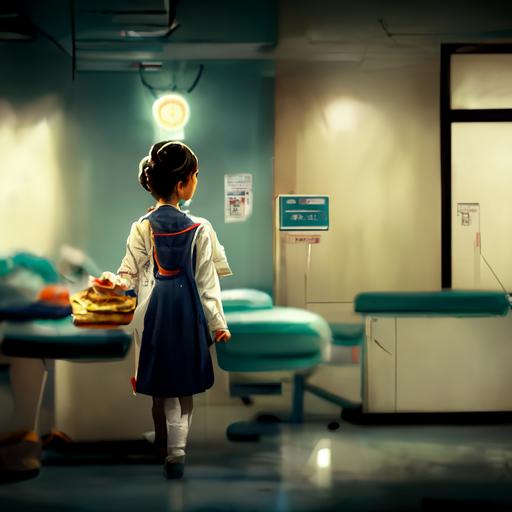 Doctor, working hard, 4k, hospital, children happy, by Ko Young Hoon, Visual Novel, Cinematic, Happy --q 2