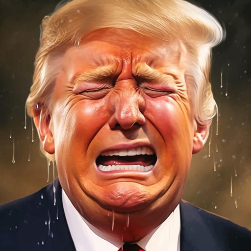 Donal trump crying hysterically, funny, meme