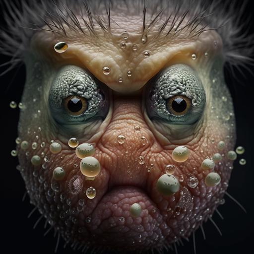 Donald trump as a flea seen under a microscope:: ultra realistic photography --q 2 --v 4