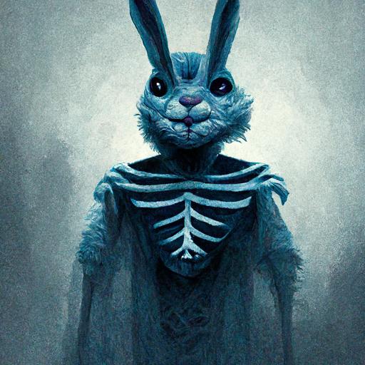 Donnie Darko Easter bunny, scary skeletal Easter bunny. Holiday character. 28:06:42:12