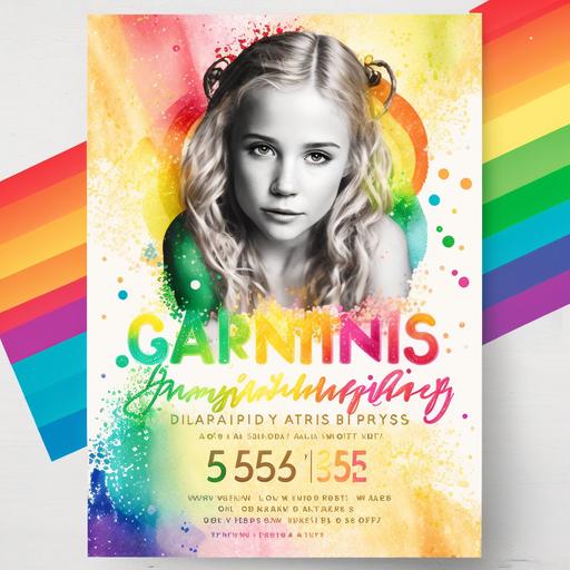 EDITABLE, Rainbow Birthday Invitation, Any Age, Watercolor, Rainbow Party, Digital Download, Colorful Rainbow Girl's Party, Glitter party