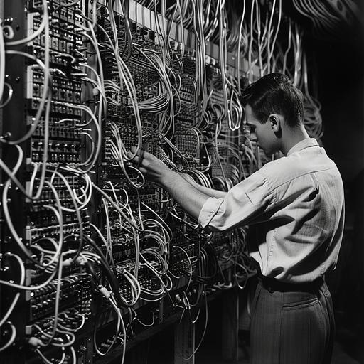 ENIAC (1946): Una foto de la ENIAC, mostrando su tamaño y complejidad.