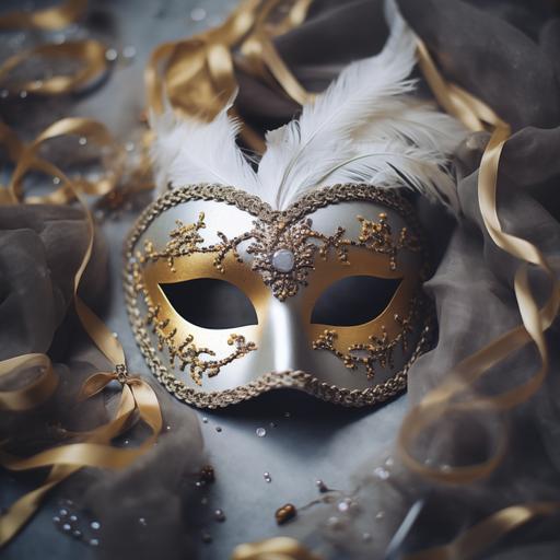 Editorial campaign celebrating a masquerade ball, polaroid, close up of a gold and silver masquerade mask Olympus M. Zuiko Digital ED 60mm F2. 8 Macro, unfiltered, style raw s 80