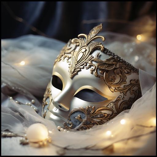 Editorial campaign celebrating a masquerade ball, polaroid, close up of a gold and silver masquerade mask Olympus M. Zuiko Digital ED 60mm F2. 8 Macro, unfiltered, style raw s 80