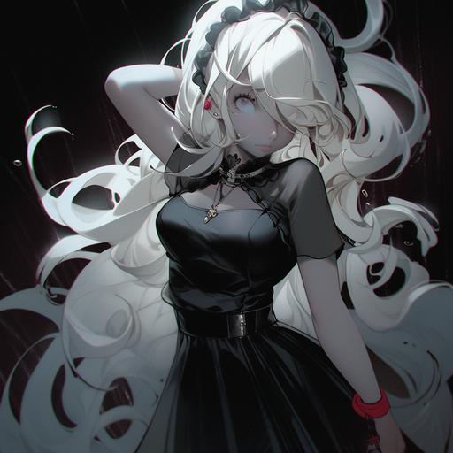 a vampire dancing girl , yanjun cheng , rtx on , ue5 , moonlight , ight skirt, perfect body curve , blonde ponytail hairstyle , big chest , wet all over ,zbrush,hyper realistic oil,exaggerated perspective,contour shadows,pearl monther iridescent,holographic white,realistic --q 2 --niji 5 --s 750