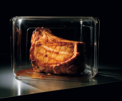 Emergency grilled porkchop, IN CASE OF EMERGENCY BREAK GLASS, photograph --ar 6:5 --v 5.1