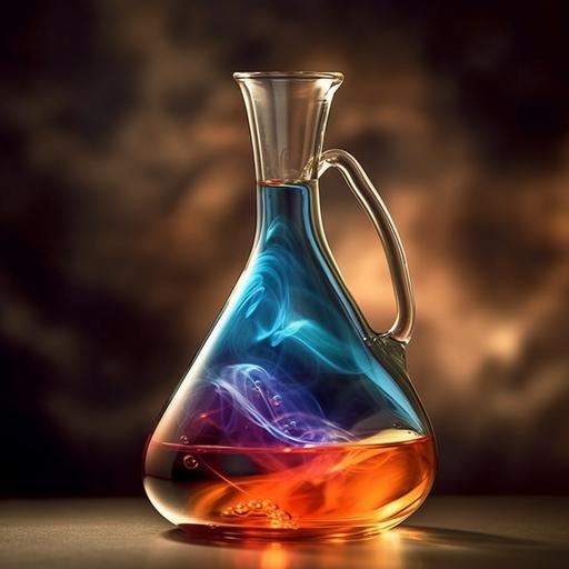 Erlenmeyer flask, twisted Klein bottle, science lab