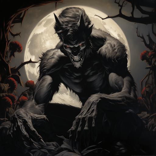 Even a man who is pure in heart, And says his prayers by night, may become a gothic wolfgirl whose ears need scritches when the wolfbane blooms, And the harvest moon is full and bright, An American Werewolf in Londealy