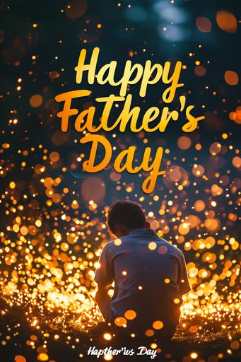 Fathers Day card, warming feeling, Touching, with text : 