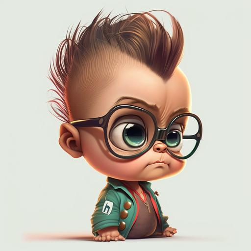 smart baby, cartoon, profile picture