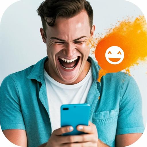 An image of a happy person looking at his mobile phone when receiving sales notifications at Hotmart.