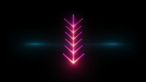 Free vector neon light arrow direction in perspective, black background --ar 16:9