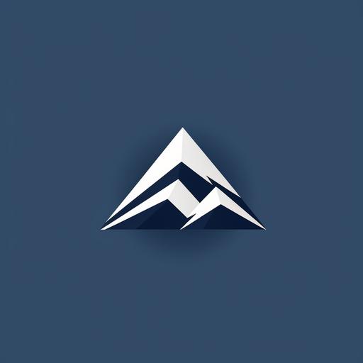 Generate a logo that features a solid and professional color palette, combining shades of deep blue and gray. The main element of the logo is a stylized mountain peak, representing the concept of a base camp. The mountain is depicted with clean and sharp lines, giving it a sense of strength and stability. At the base of the mountain, a horizontal line is drawn, symbolizing a solid foundation and trust. This line also serves as a visual representation of the 