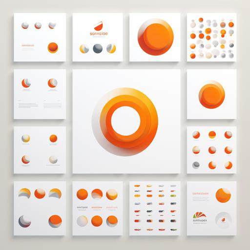 Generate a visually striking logo adhering to these specific guidelines: Color Palette: Employ a predominantly white backdrop, with 90% of the palette comprising vibrant orange and grey. Introduce a subtle, 1% touch of invigorating green for added allure. Conceptual Focus: Craft the logo around the 