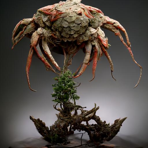 Giant crab plant monster, ultra realistic, CG, PBR