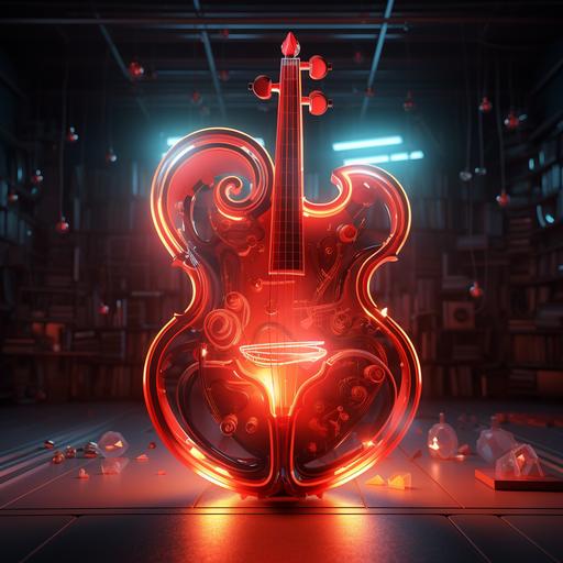 Give me an image that is a heart in 3D as if it were a target, hit right in the middle with a musical note.
