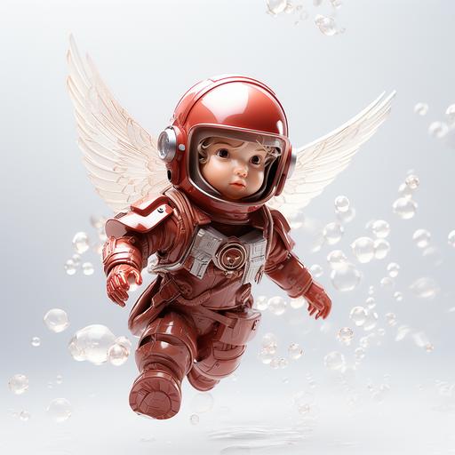 Gorgeous futuristic renaissence flying cherubin bot baby angel, red costume, minimalism, simplicity, emotional expression white background, renaissence michelangelo inspiration, bokeh, iridiscent glow, mystique scene, ethereal, surreal fantasy, renaissence scene, majestic, aesthetics, studio lighting, cinematic lighting, deep focus, super adobe, detailed texture, aesthetics, neuro cognitive art, photoshop, octane render, pinterest art, award - winning photography, world renowned, high resolution, color grading, high art, iPhone 14 pro max camera, no blurs, neurocore, hi - res, uhd, 32k, 1200DPI --s 300 --v 5.2 --ar 1:1