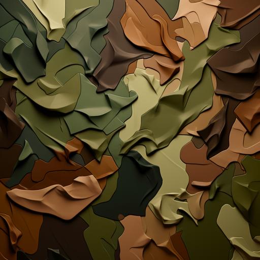 Green and shades of brown camouflage