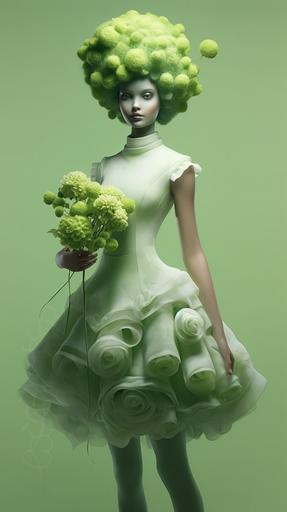Green carnation Unicake French maid, hyperdetailed hyperrealistic, vray, volumetric light, film photography, Mike Mignola, ray Caesar --ar 9:16 --s 250