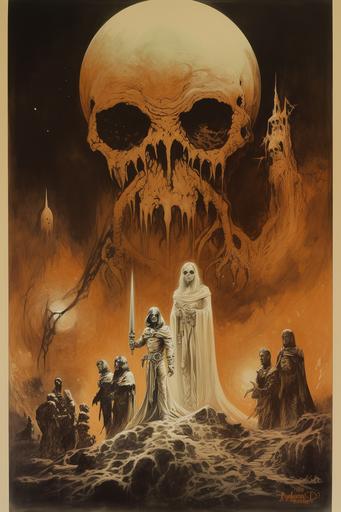 Halloween movie poster by Frazetta and Giger --ar 2:3 --q 2 --v 5