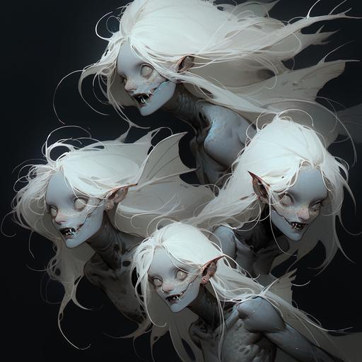 scary looking mermaids, Ultra Realistic --niji 5 --style expressive